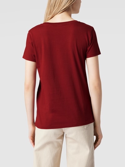 Levi's® T-Shirt mit Label-Stitching Modell 'Fired' Bordeaux 5