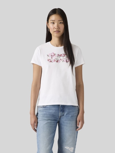 Levi's® t-shirt o kroju regular fit z czystej bawełny Biały 4