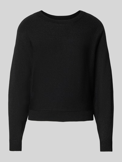 VERO MODA Relaxed fit gebreide pullover met viscosemix, model 'HAPPYGLITTER' Zwart - 2