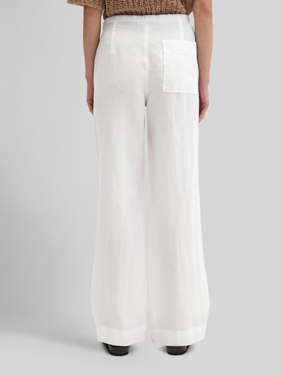 Marc O'Polo Straight Fit Leinenhose aus reinem Leinen Weiss 5