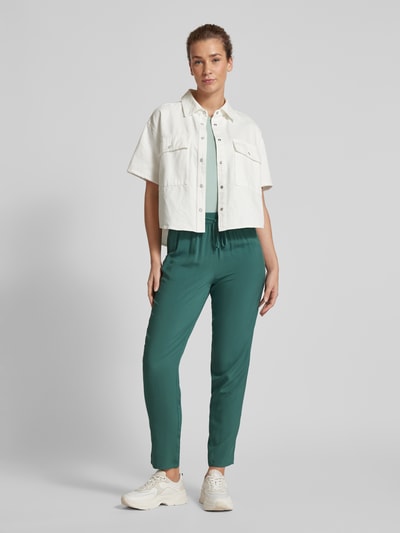 s.Oliver RED LABEL Stoffen broek met all-over motief Groen - 1