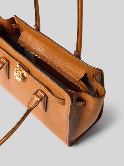 MICHAEL Michael Kors Handtasche mit Label-Anhänger Modell 'HAMILTON' Camel 5