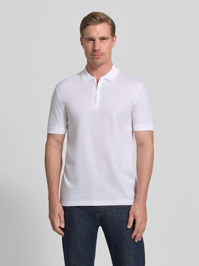 BOSS Koszulka polo o kroju regular fit z mieszanki bawełny i lyocellu model 'H-PARAS 70' Biały 4
