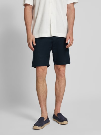 MCNEAL Shorts aus Leinen-Baumwoll-Mix mit Gesäßtasche Dunkelblau 4