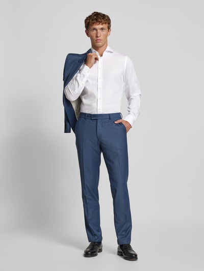 Profuomo Slim fit zakelijk overhemd met haaikraag, model 'Cutaway' Wit - 1