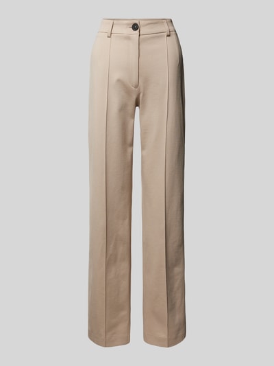 Be Pure Dutch Regular fit stoffen broek met vaste persplooien Beige - 2