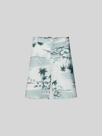 MAISON KITSUNE Shorts mit Allover-Print Hellgrau 2