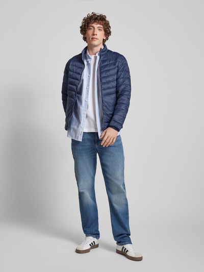 Jack & Jones Kurtka pikowana ze stójką model ‘SPRINT’ Granatowy 1