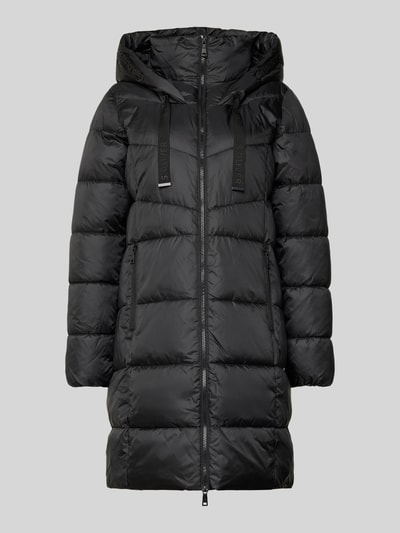 s.Oliver RED LABEL Regular fit gewatteerde lange jas met capuchon  Zwart - 2