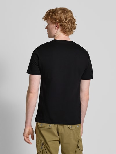 Alpha Industries T-Shirt mit Label-Print und Rundhalsausschnitt Black 5