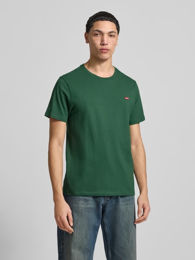Levi's® t-shirt o kroju regular fit z czystej bawełny Butelkowy zielony 4