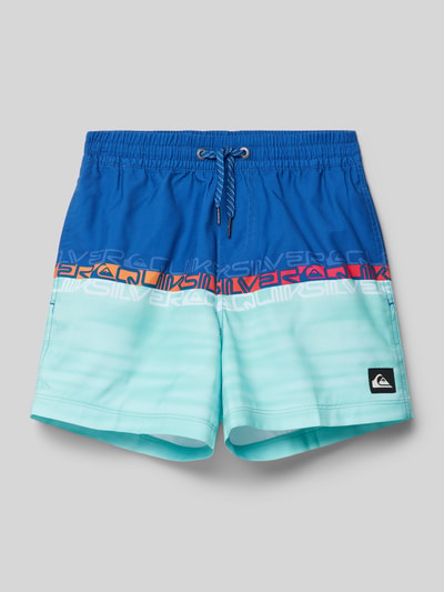 Quiksilver Zwembroek met labelpatch, model 'EVERYDAY WORDBLOCK' Koningsblauw - 1