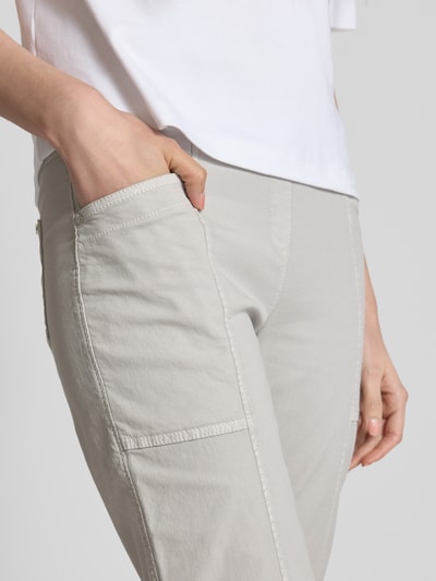 TONI Slim fit joggingbroek met verkort model, model 'Sue' Lichtgrijs - 3