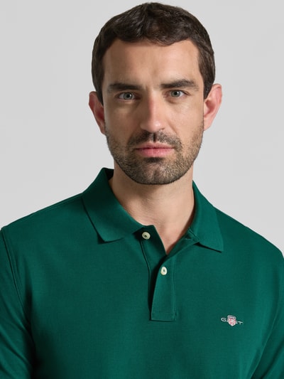 GANT Koszulka polo o kroju regular fit z czystej bawełny Butelkowy zielony 3