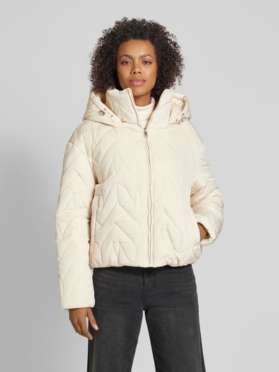 Patrizia Pepe Steppjacke mit Kapuze und Stehkragen Modell 'PIUMINO' Offwhite 4