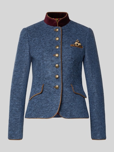 White Label Slim Fit Blazer aus Woll-Mix mit Pattentaschen Bleu 2