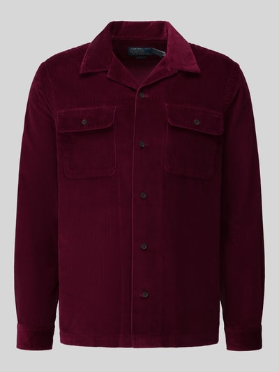 Polo Ralph Lauren Cordhemd mit Brusttaschen Bordeaux 2