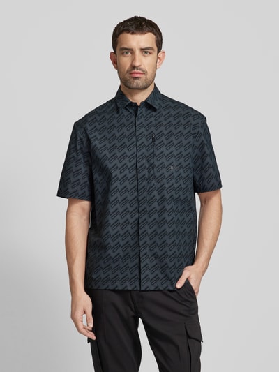 BOSS Green Regular fit vrijetijdsoverhemd met all-over print, model 'Bechno' Antraciet - 4