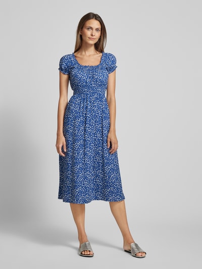Apricot Midi-jurk met pofmouwen Koningsblauw - 4