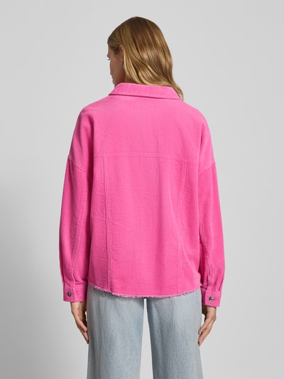 Only Kurtka sztruksowa o kroju regular fit z czystej bawełny model ‘LATY-BITTEN’ Mocnoróżowy 5
