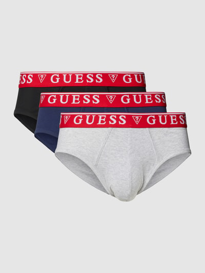 Guess Slip mit elastischem Bund Modell 'BRIAN HERO' im 3er-Pack Mittelgrau Melange 1