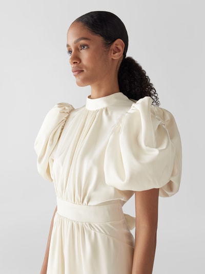 ROTATE BIRGER CHRISTENSEN Cocktailkleid mit Puffärmeln Weiß 3