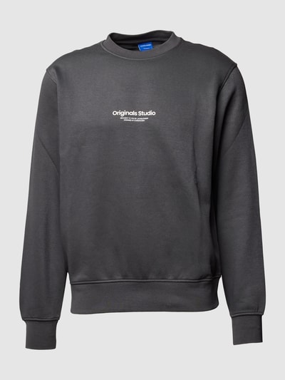 Jack & Jones Sweatshirt mit Label-Print Modell 'VESTERBRO' Mittelgrau 1