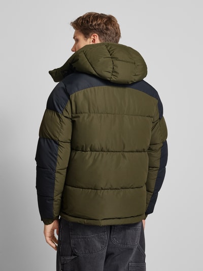 Jack & Jones Gewatteerd jack met capuchon, model 'AERO' Olijfgroen - 5