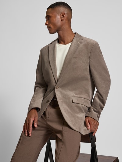 Christian Berg Men Slim Fit Sakko mit Reverskragen Beige 3