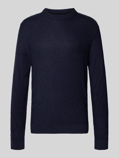Jack & Jones Strickpullover mit Rundhalsausschnitt Modell 'ROY' Marine 2