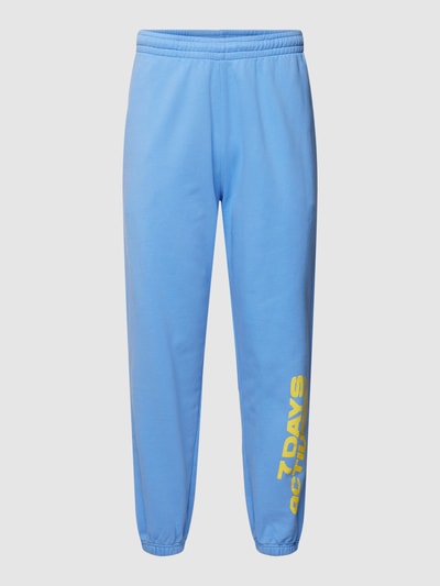 7 Days Active Sweatpants mit Label-Print Blau 2