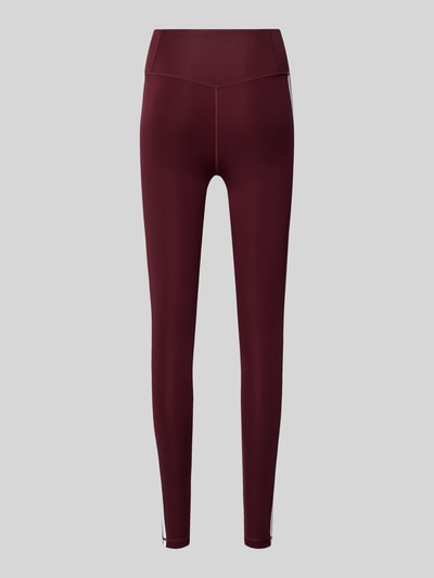 adidas Training Legginsy Sport z paski w kontrastowym kolorze Bordowy 3