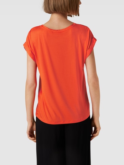 Vila T-Shirt mit Rundhalsausschnitt Modell 'VIELLETTE' Orange 5