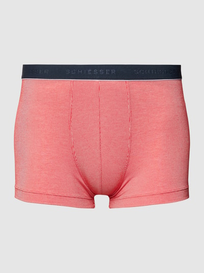 Schiesser Trunks mit Streifenmuster Modell 'Duality' Rot 2