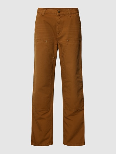 Carhartt Work In Progress Broek met labelpatch, model 'DOUBLE KNEE' Hazelnoot - 2