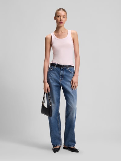 HUGO Blue Top o kroju regular fit z mieszanki bawełny model 'Damatank_B' Jasnoróżowy 1