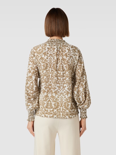 Neo Noir Blouse met smokdetails, model 'Stone' Camel - 5