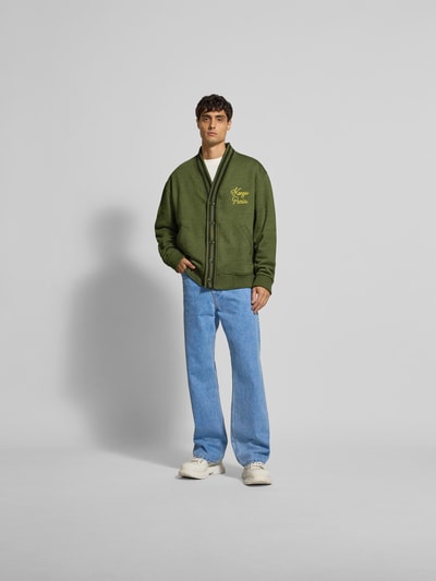 Kenzo Strickjacke mit Knopfleiste Khaki 1