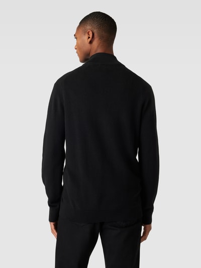 Redbridge Heren gebreide vest cardigan met opstaande kraag Basic Luxury, grijs, S