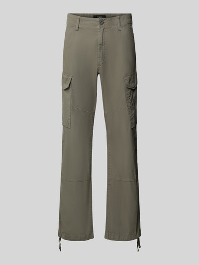 Produktfoto, Regular Fit Cargohose aus reiner Baumwolle von G-Star RAW in Khaki, seitliche Taschen, gerade Form, glatte Struktur