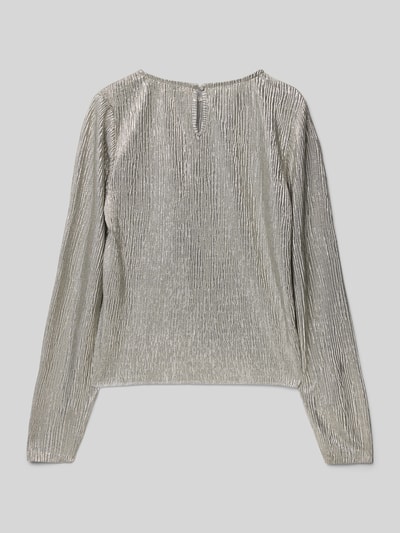 Garcia Longsleeve mit Plisseefalten Silber 3