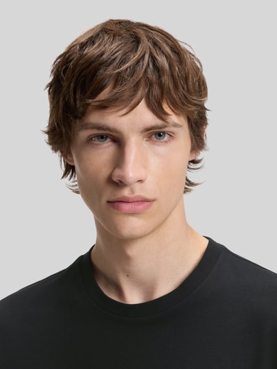 HUGO Blue regular fit T-shirt van puur katoen model 'NESPTEE' BLACK - 3