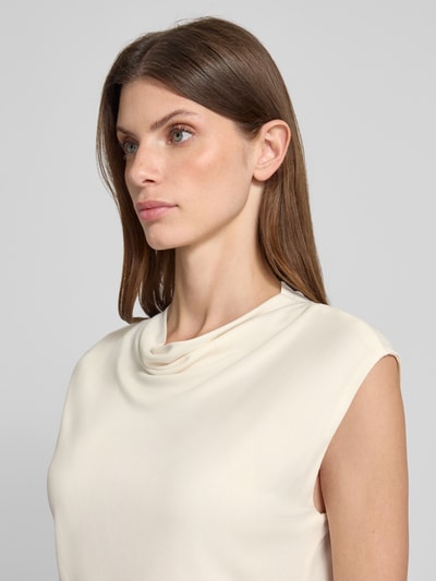 BOSS Top o kroju slim fit z wiskozy model ‘ALEMMA’ Złamany biały 3