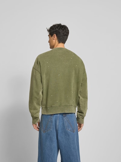 Dsquared2 Oversized Sweatshirt mit Label-Print Oliv 5