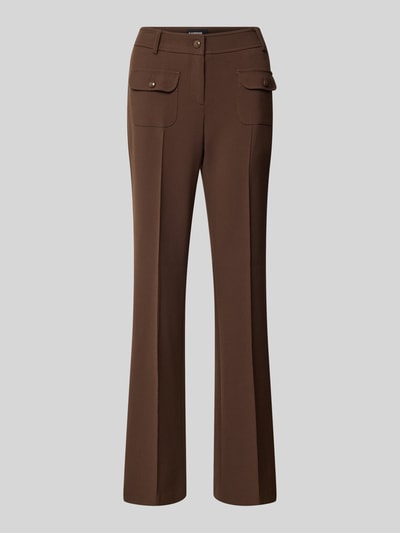 CAMBIO High Waist Hose mit Pattentaschen Dunkelbraun 1
