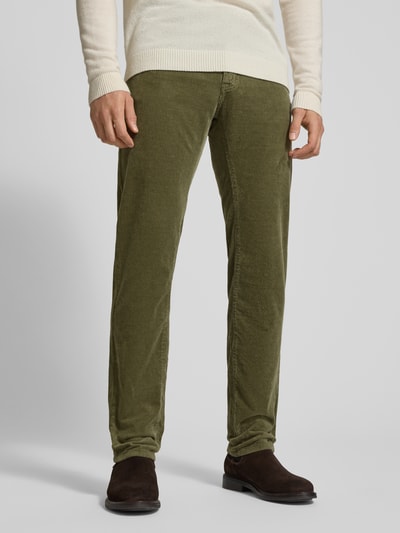 Pierre Cardin Regular Fit Cordhose mit Eingrifftaschen Modell 'Laval' Oliv 4