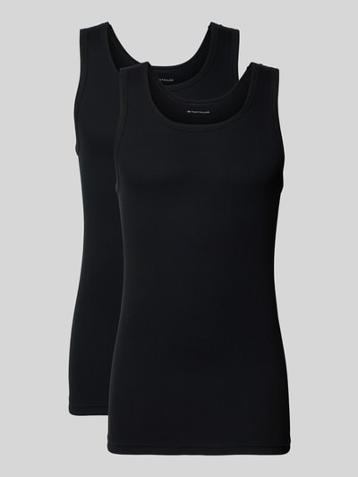 Tom Tailor Tanktop van puur katoen in een set van 2 Zwart - 1