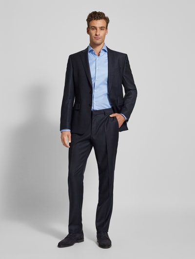 BOSS Slim fit zakelijk overhemd met knoopsluiting, model 'Hank' Bleu - 1