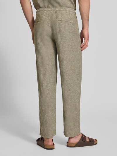 Redefined Rebel Hose aus Leinen-Baumwoll-Mix mit elastischem Bund Hellgruen 5