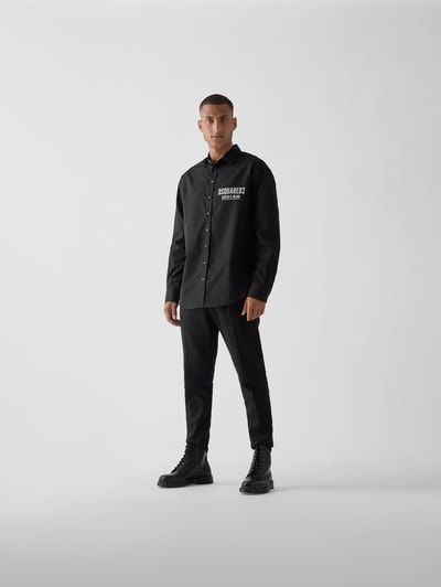 Dsquared2 Freizeithemd mit Label-Print Schwarz 1